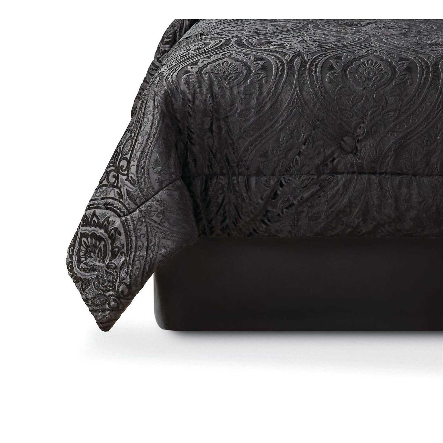 Mainstays Cougar Burnout Velvet Ogee 7-Piece Comforter Set - Image 4