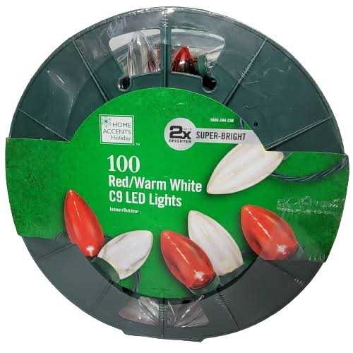 Home Accents Holiday Red and Warm White C9 LED Lights - Image 4
