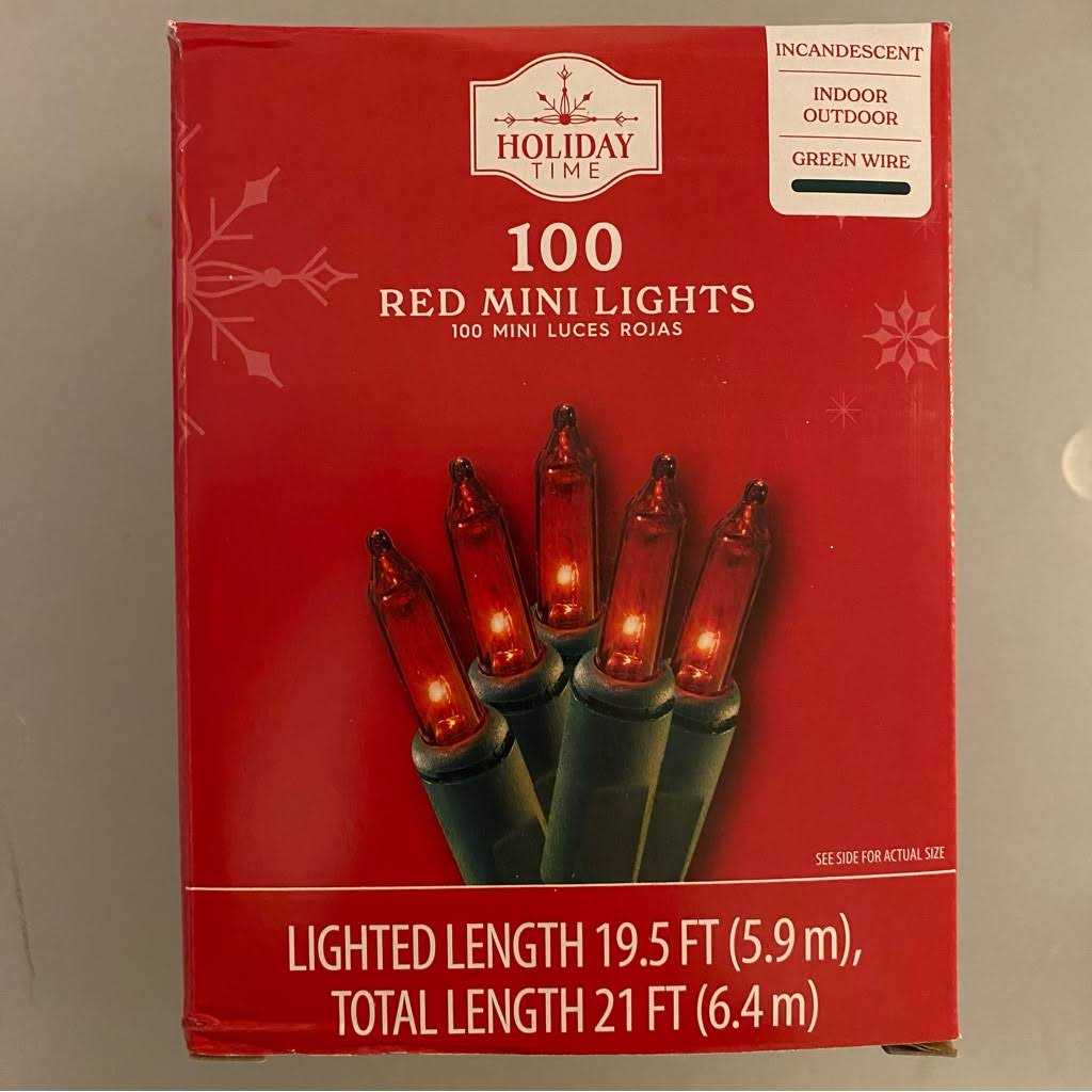 Holiday Time 100-Count Red Incandescent Mini Christmas Lights - Image 3