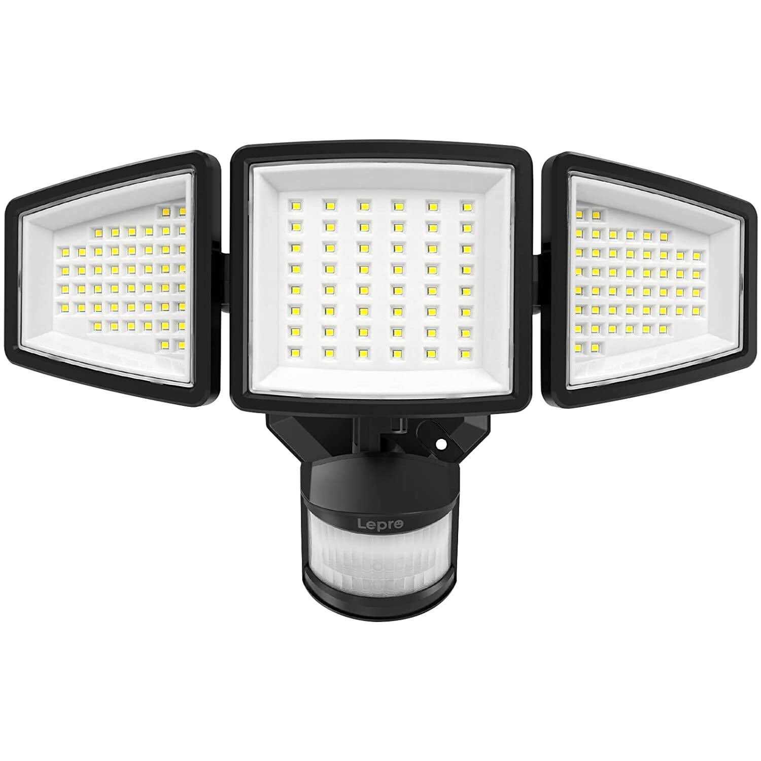 Lepro Motion Sensor Outdoor Light LED Security Flood Lights with 3 Adjustable Heads - Image 4