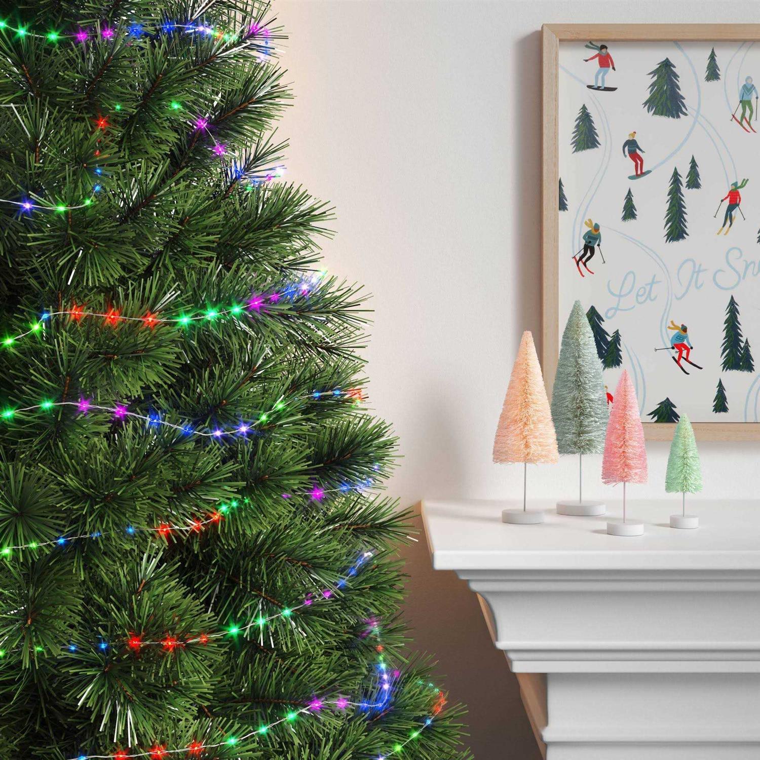 Wondershop 115ct LED High Density Dewdrop Christmas String Lights Color Changing with Silver Wire - Image 3