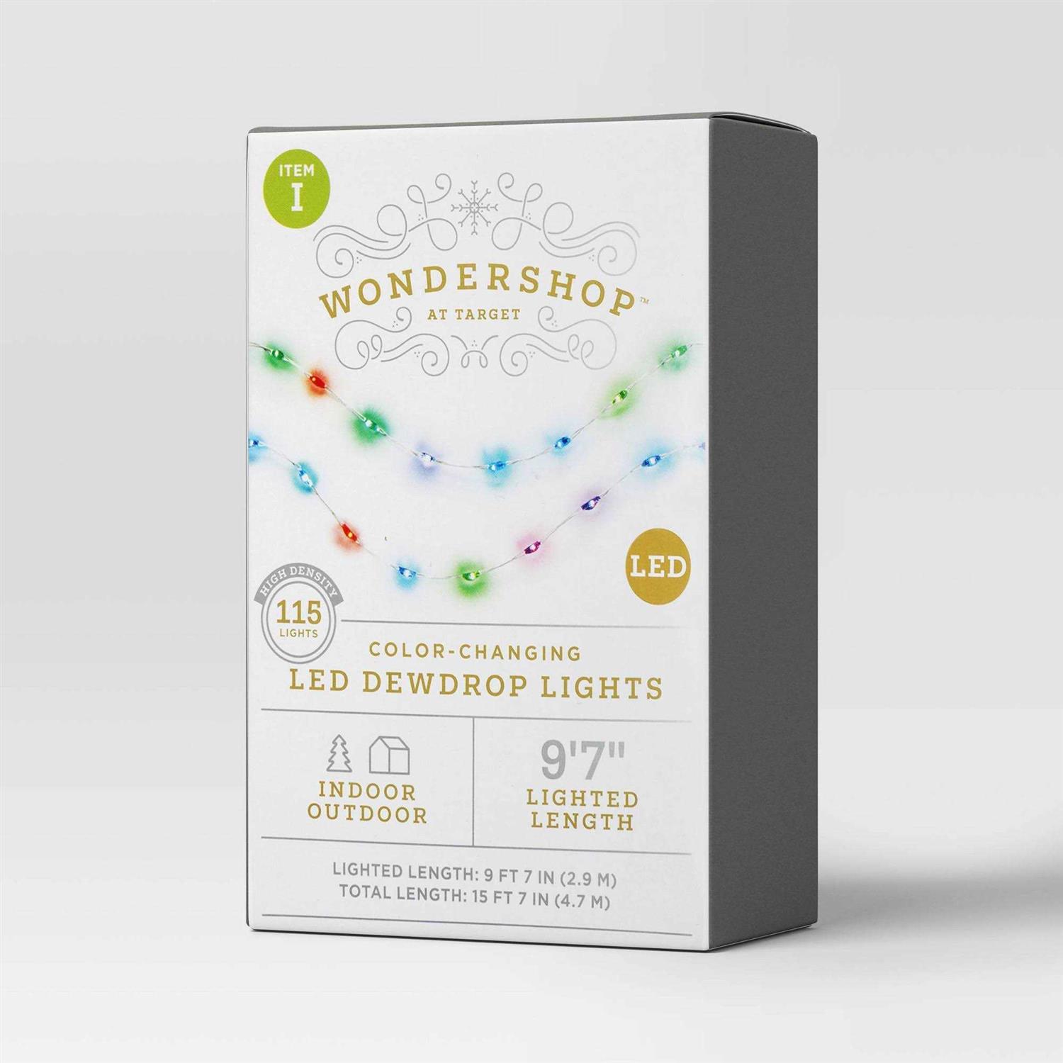 Wondershop 115ct LED High Density Dewdrop Christmas String Lights Color Changing with Silver Wire - Image 4