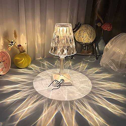 Marspeeder Crystal Table lamp touching control rose Crystal lamp - Image 5