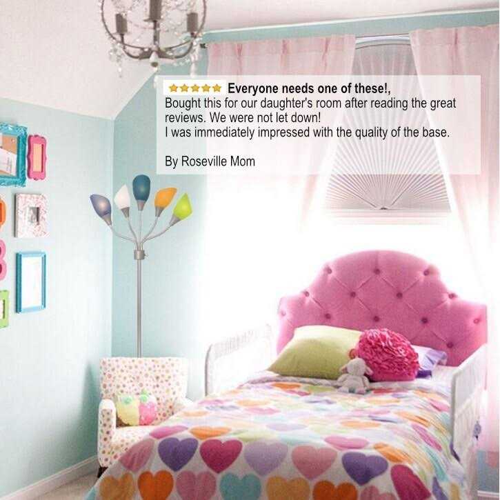 Medusa 5 Light Adjustable Floor Lamp with Acrylic Shades - Image 5