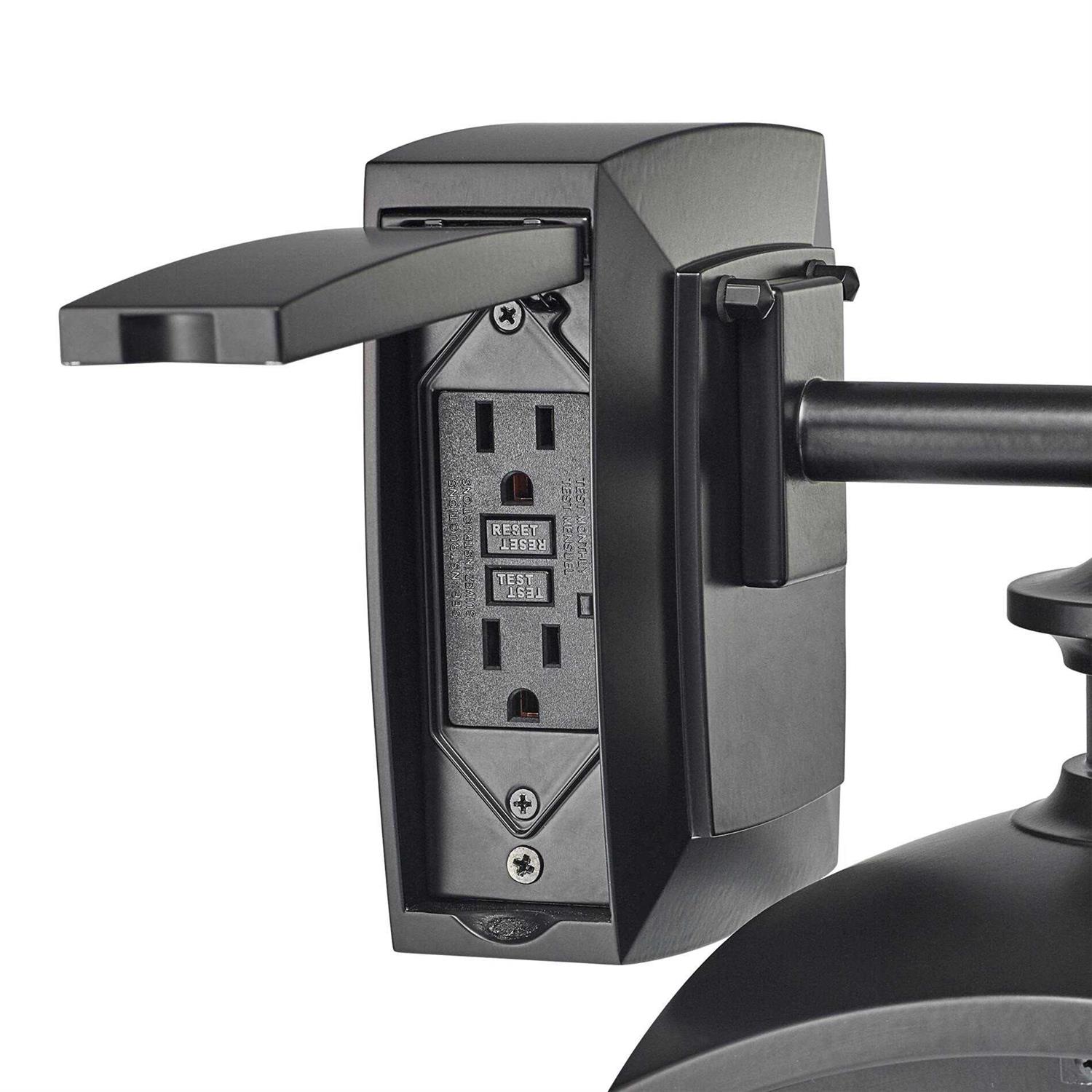 Home Luminaire 31703 Spence 1-Light Outdoor Wall Lantern with Seeded Glass and Built-in GFCI Outlets - Image 5