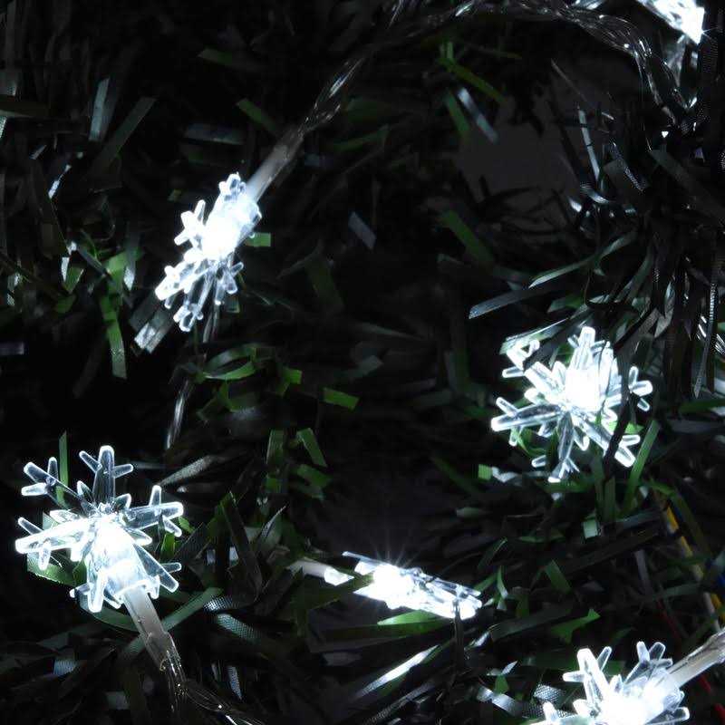 Holiday Essence Christmas Outdoor Snowflake String Lights 25 Ft 50 Led Battery Operated Bulbs 8 Modes With Timer - Image 4