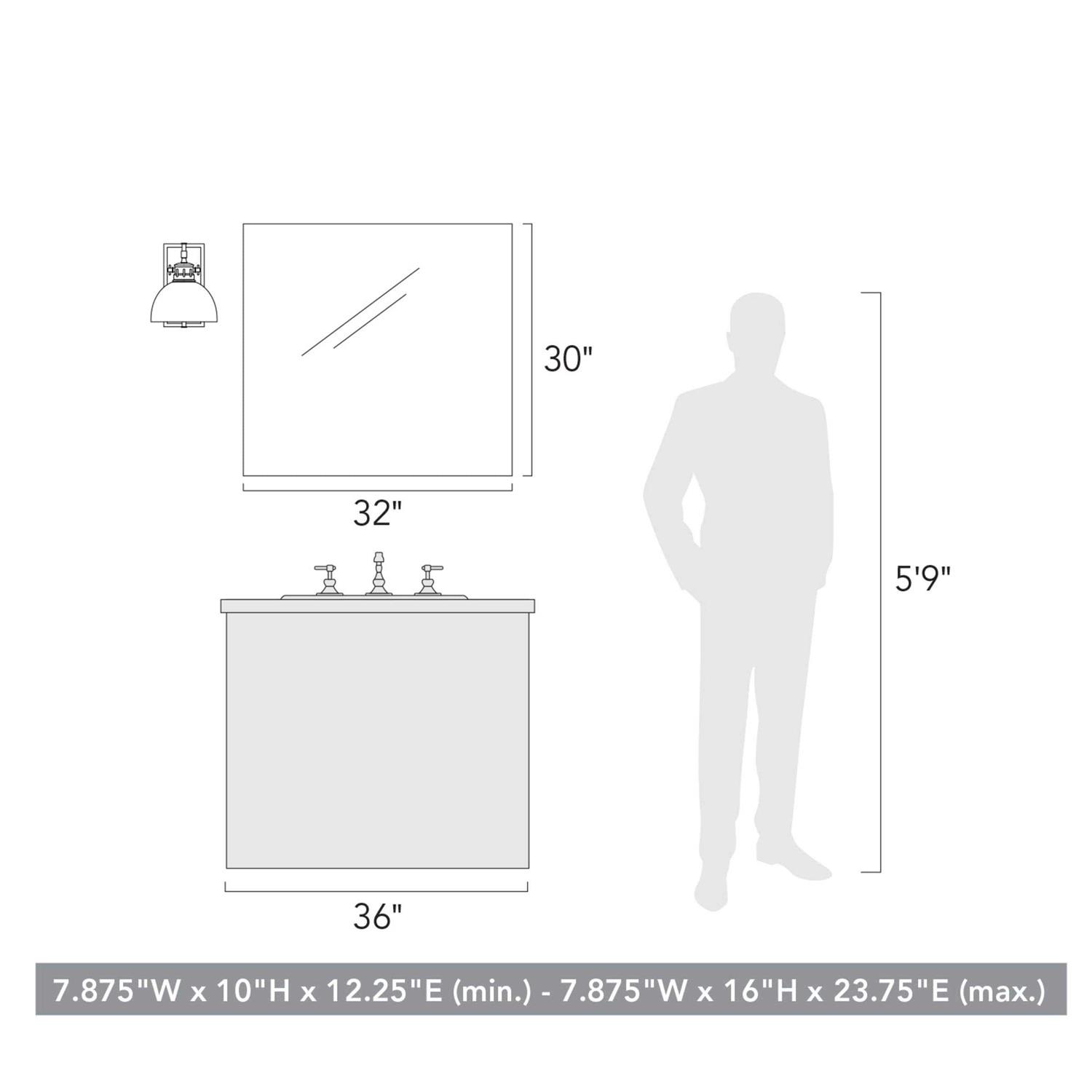 Golden Lighting Hawthorn 1-Light Wall Sconce 3824-A1W - Image 4