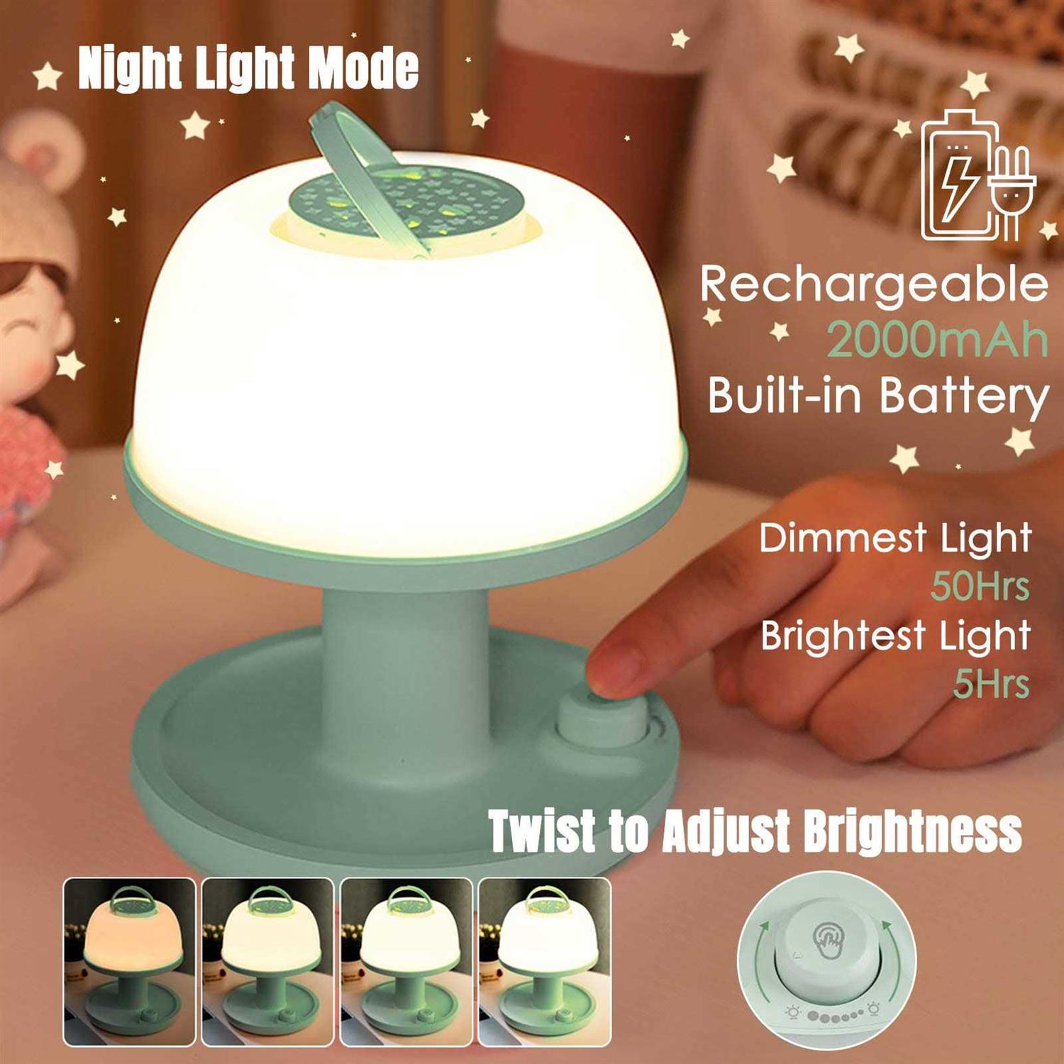 LICKLIP Toddler Night Light Lamp Dimmable LED Bedside Lamp with Star Projector - Image 4