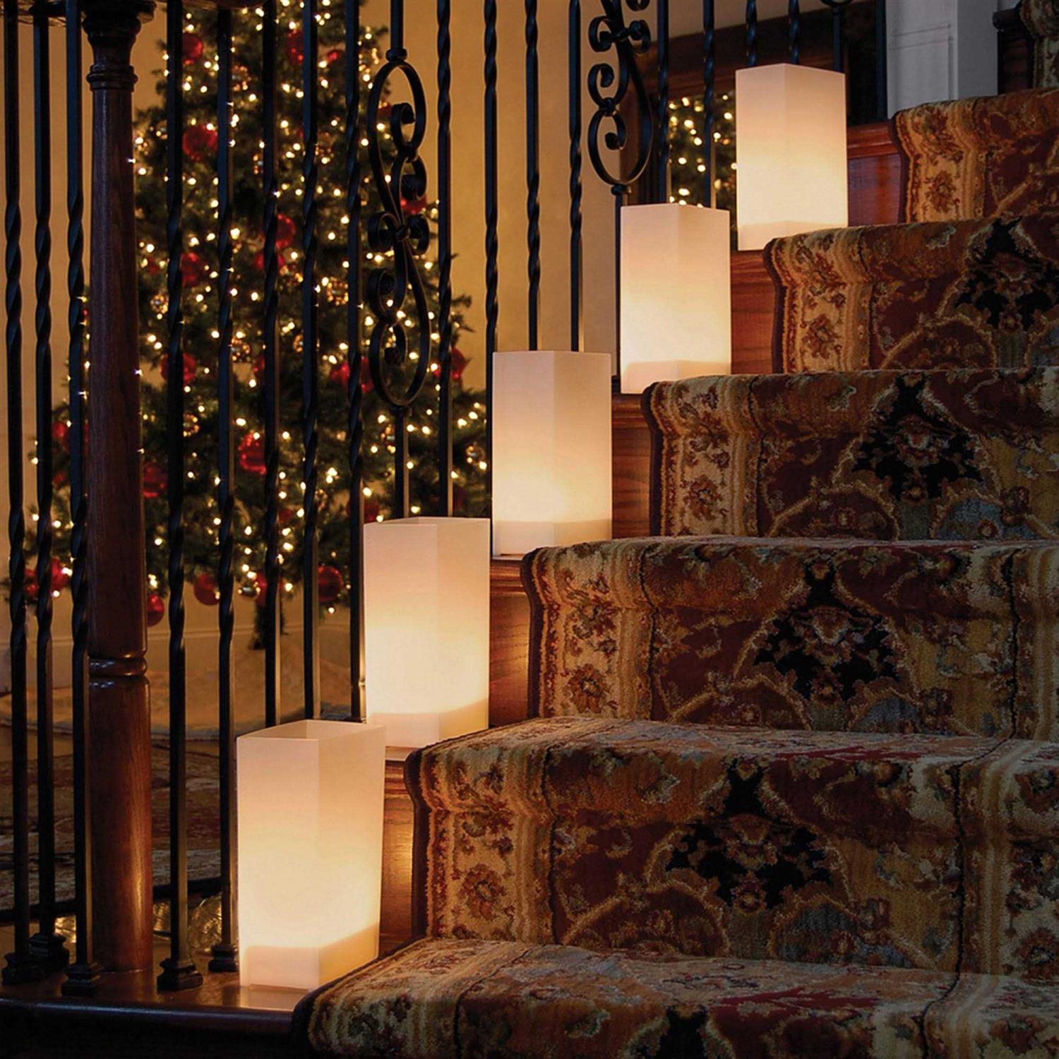 LumaBase 10 Tan Plastic Luminaria Bags - Image 4