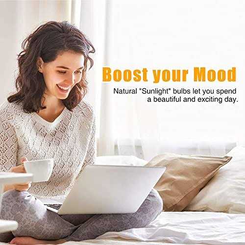 Neporal Full Spectrum Light Bulb 6000k Natural Sunlight Bulbs Cool W - Image 4