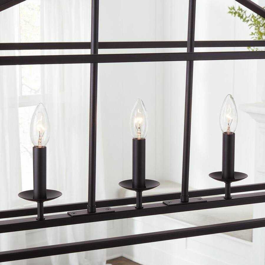 Home Decorators Collection Weyburn 4-Light Caged Chandelier - Image 5
