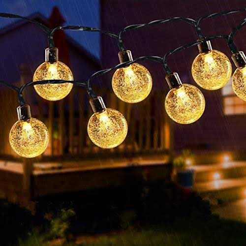 Lezonic Solar String Lights Outdoor Waterproof,50Led Solar crystal globe Lights,8 Mode 7M/24Ft Outdoor Solar Powered String Lights for Garden,Patio - Image 3