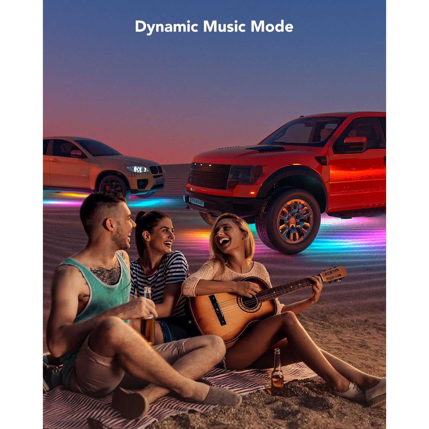 Govee Car Underglow Lights, 8 pcs Rgbic Under Car Lights with 16 Million Colors and 45 Scene Modes - Image 3