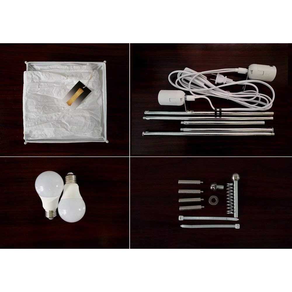 Leonc Design Creative LED Floor Lamp Softlighting Minimalist Modern Contemporary with Fabric Shade & 2 Bulbs For Living Room - Image 5