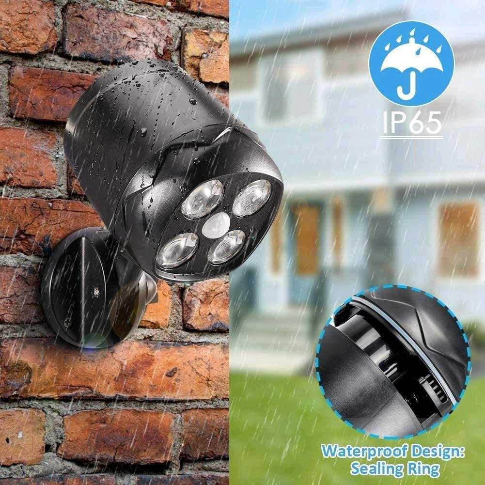 Hotomely Outdoor Motion Sensor Light Battery Operated IP65 Waterproof Ultra Bright Motion Sensor Outdoor Lights Head Adjustable with 8 - Image 5