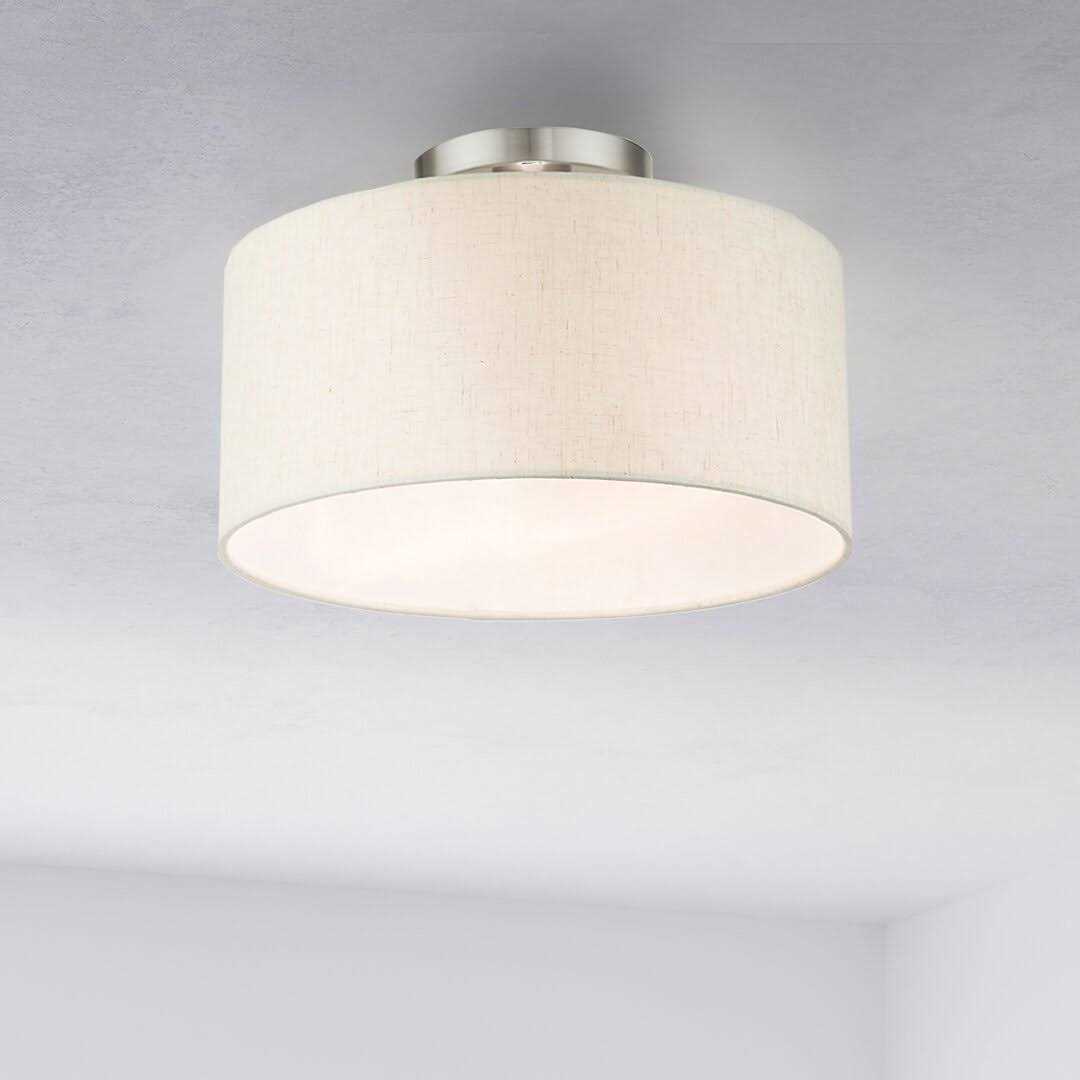 Livex Lighting Meadow 1 Light Semi Flush Mount 49809 - Image 3