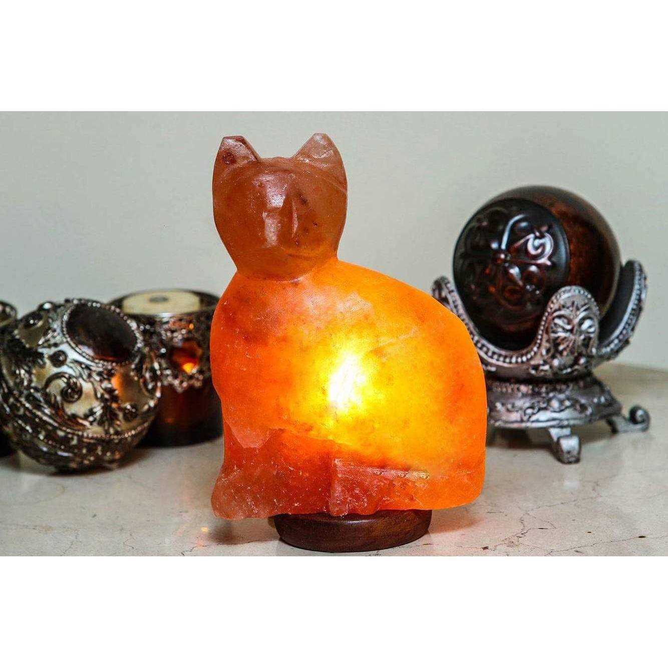 Himalayan Rock Salt Cat Lamp - Image 4