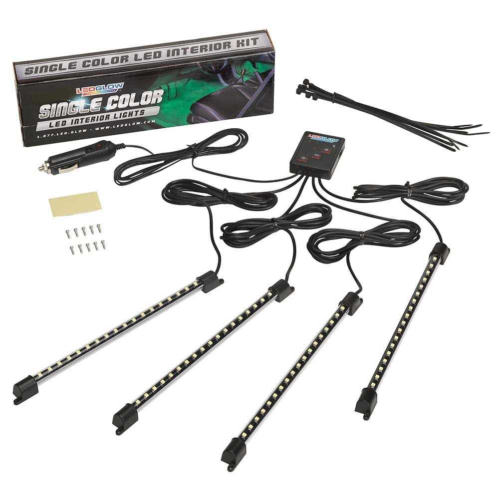 Ledglow 4pc LED Interior Footwell Underdash Neon Lighting Kit for Cars & Trucks - Image 3