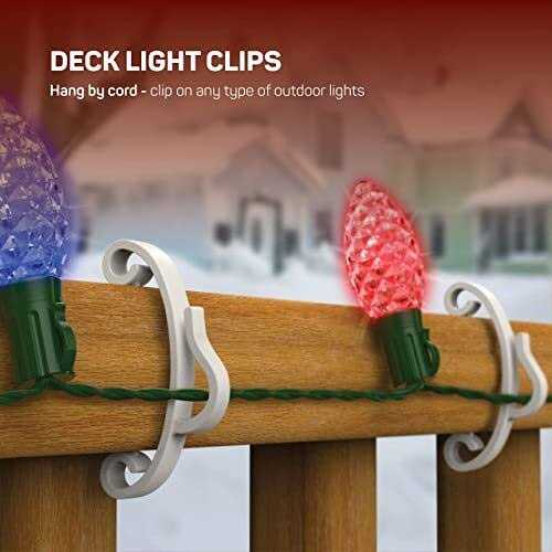 Holiday Light Clips Deck Light Clips Fascia Boards Clips, Banister Light Clips - Image 3