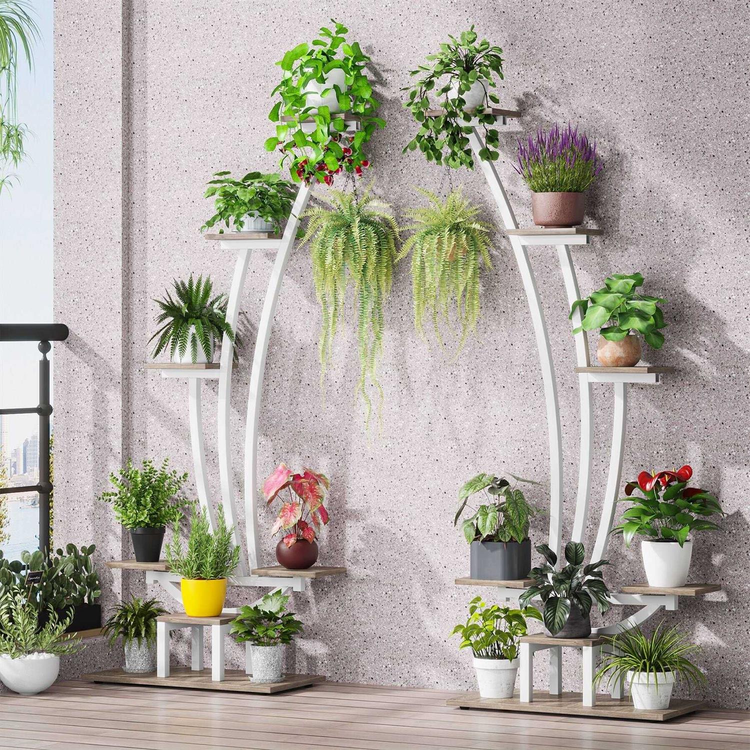 Indoor Plant Stand Pack of 2 6-Tier Flower Rack for Home Garden - Image 5