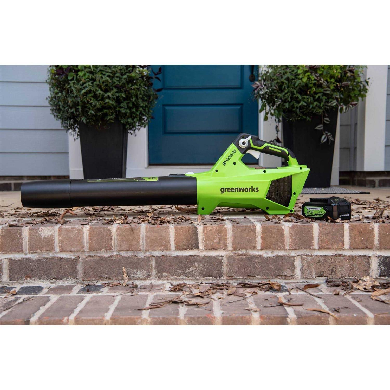 Greenworks 24-volt 110 MPH 450 CFM Cordless Blower - Image 3