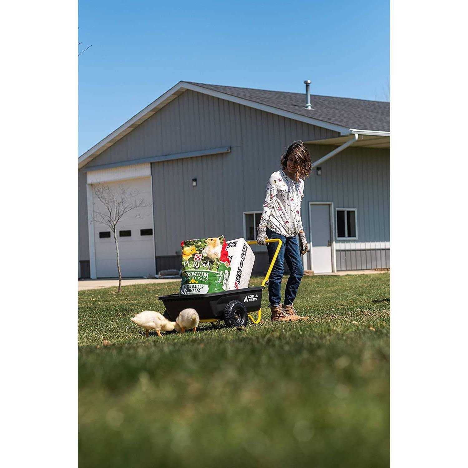 Gorilla Carts 4 Cu ft Poly Yard Cart GCR-4 - Image 3