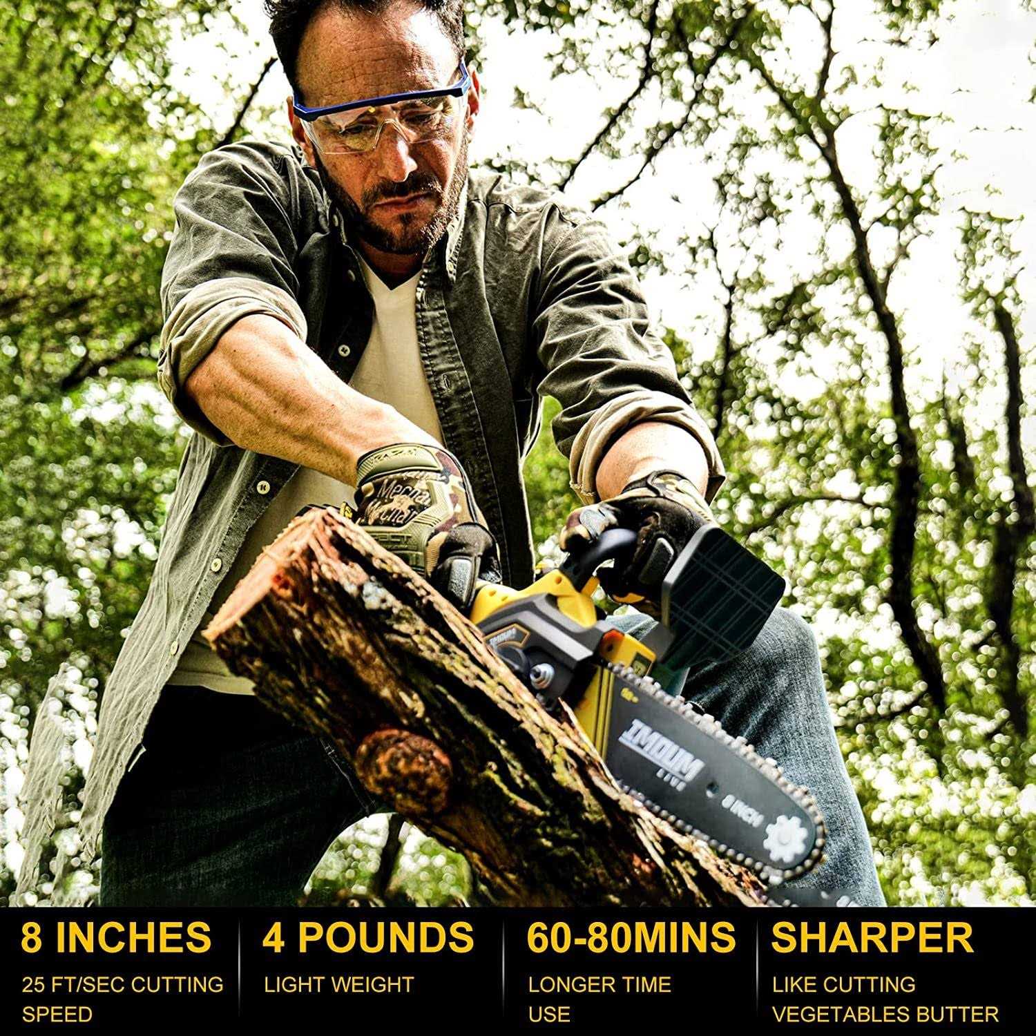 Imoumlive Brushless Mini Chainsaw 8-Inch - Image 5