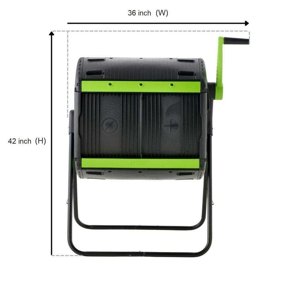 Maze RSI 48 Gallon Geared Two Compartment Compost Tumbler and Cart RSI-MCT-180-CT - Image 5