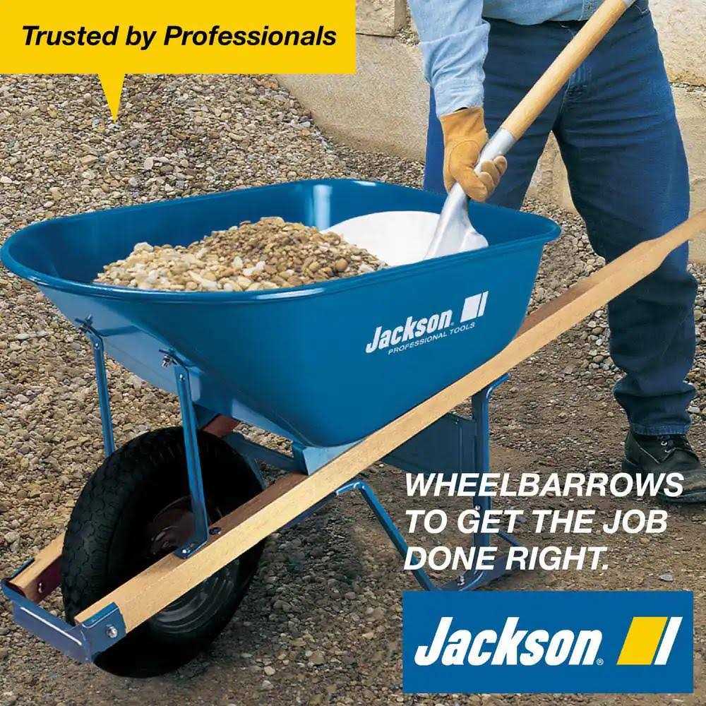 Jackson 6 cu. ft. Steel Wheelbarrow M6KBUT12 - Image 4