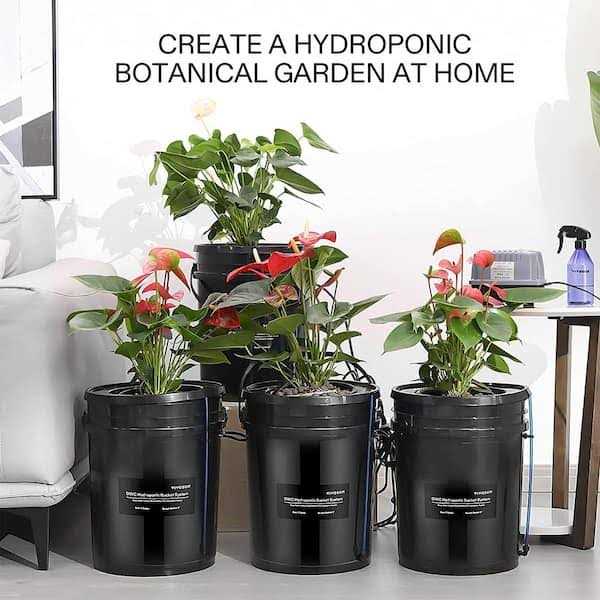 Vivosun DWC Hydroponics Grow System 5 Gal. Deep Water Culture Bucket with Recirculating Drip Garden Kit - Image 4