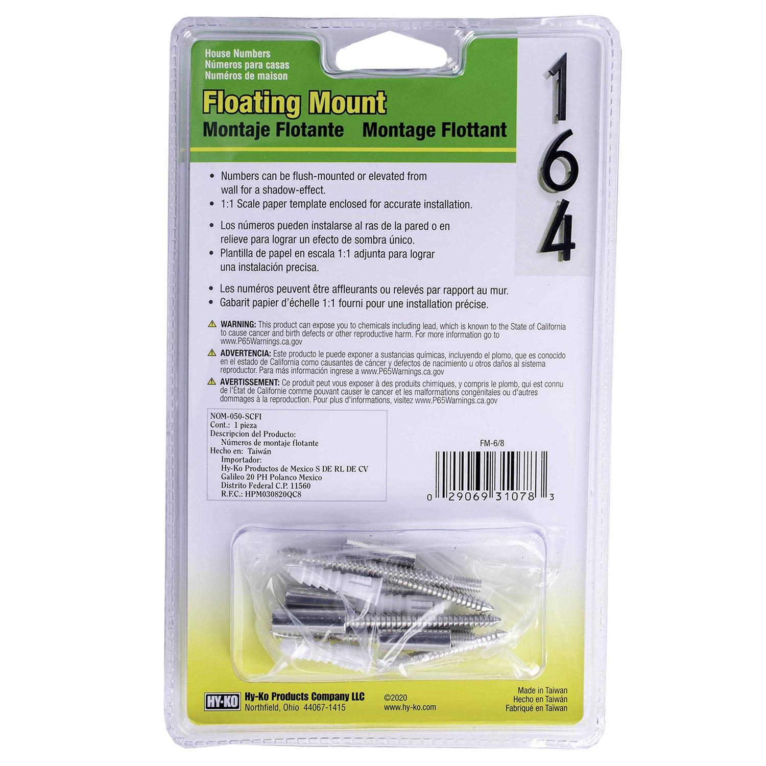 Hy-Ko FM-6 Architectural FM-6/8 House Number - Image 4