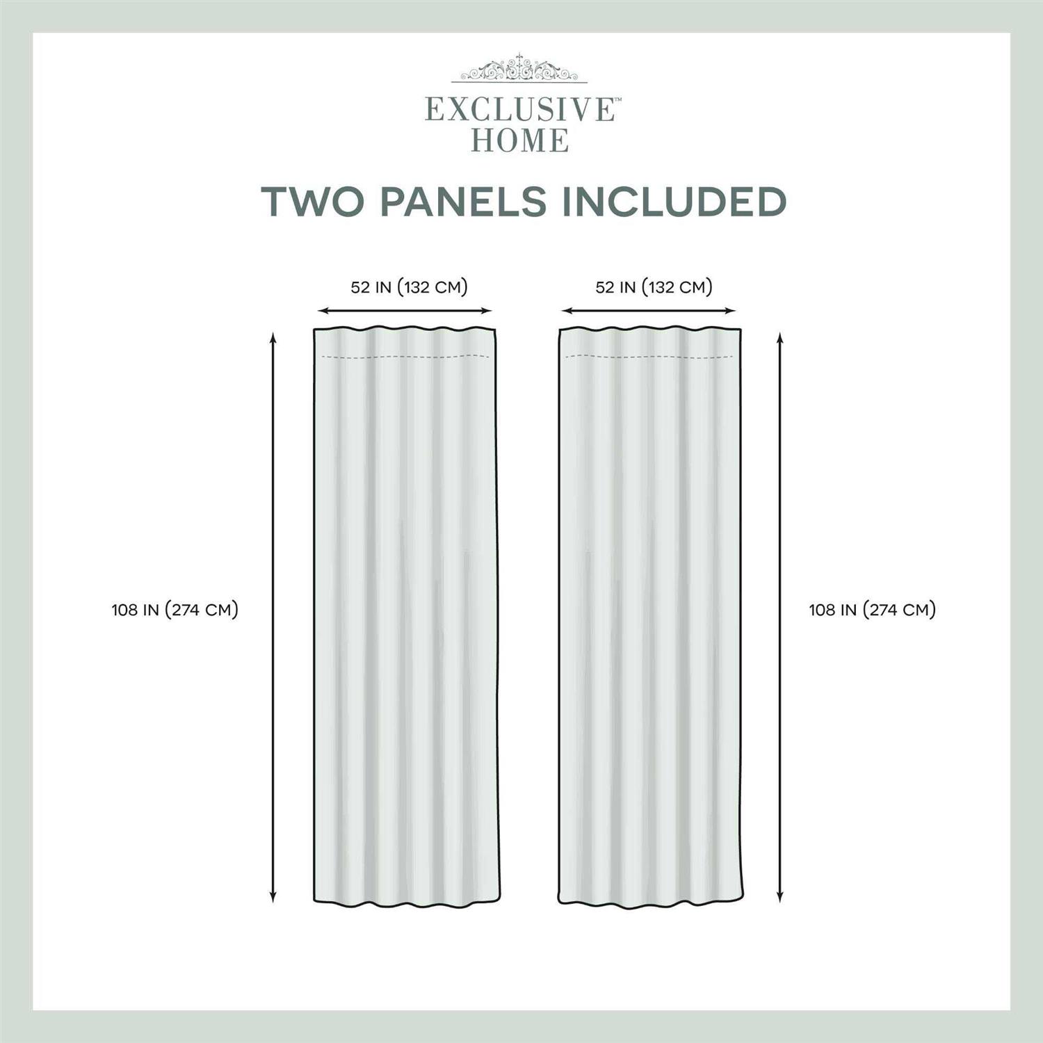 Exclusive Home Velvet Heavyweight Light Filtering Hidden Tab Top Curtain Panel Pair - Image 4