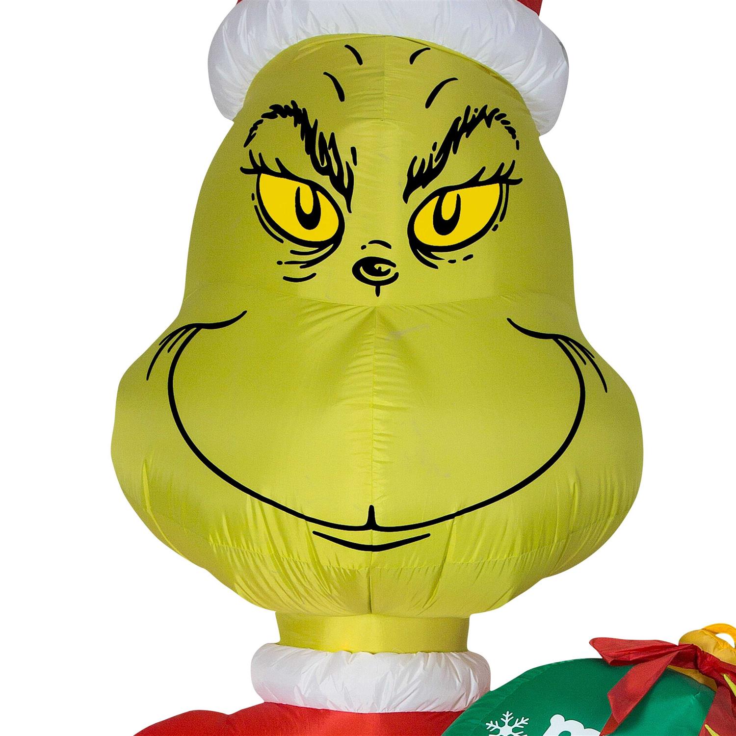 Gemmy Christmas Airblown Inflatable Grinch w/Ornament Giant Dr. Seuss - Image 4