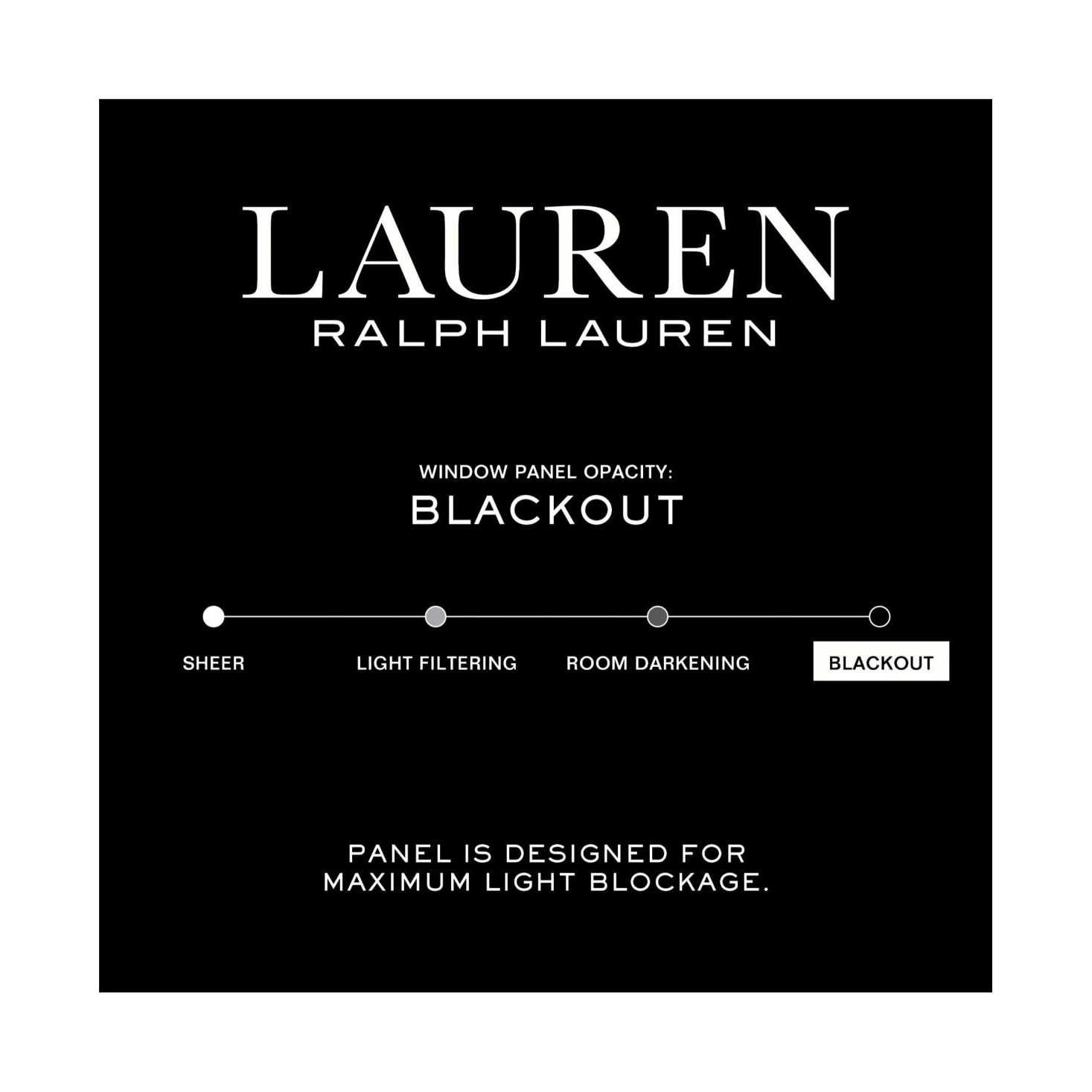 Lauren Ralph Lauren Waller Blackout Solid 100% Cotton with Lining Rod Pocket Curtain Panel - Image 5