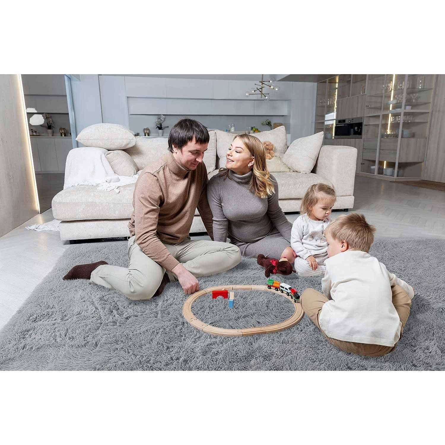 Lochas Soft Indoor Modern Area Rugs Fluffy Living Room Carpets for Children Bedroom Home Decor Nursery Rug - Image 4