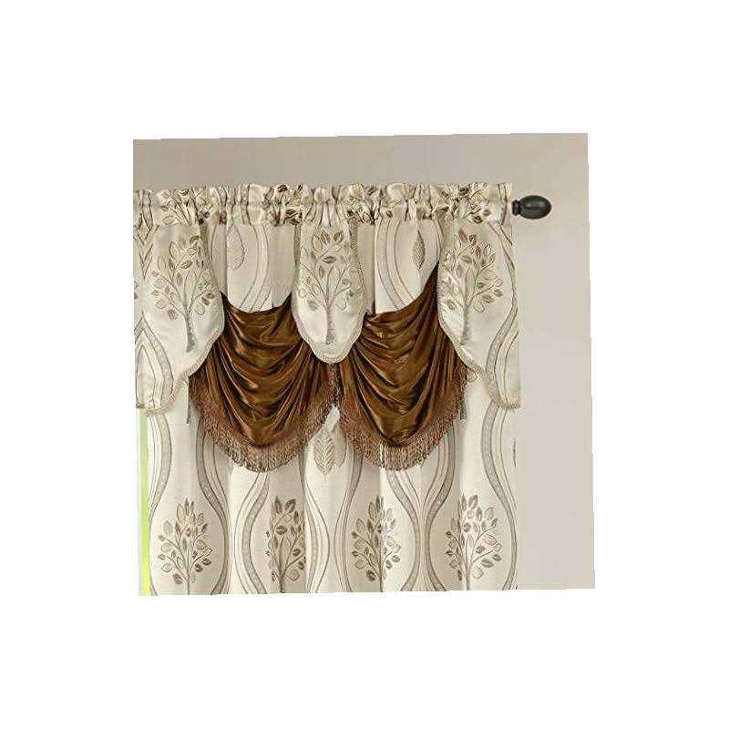Elegant Comfort Luxurious Beautiful Curtain Panel Set with Attached Valance and Backing 54 X 84 inch - Image 5