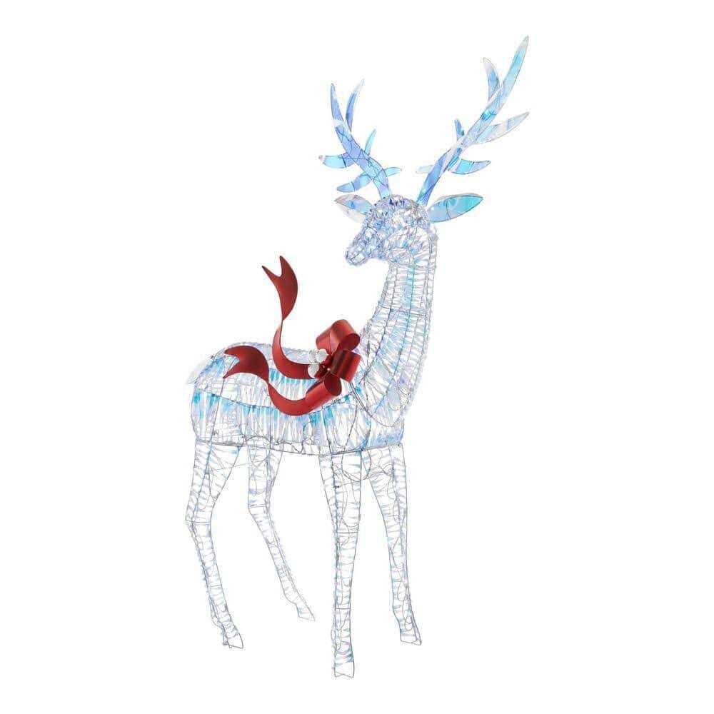 Home Accents Holiday 6 ft. Iridescent Ribbon Reindeer Holiday Yard Decoration - Image 5